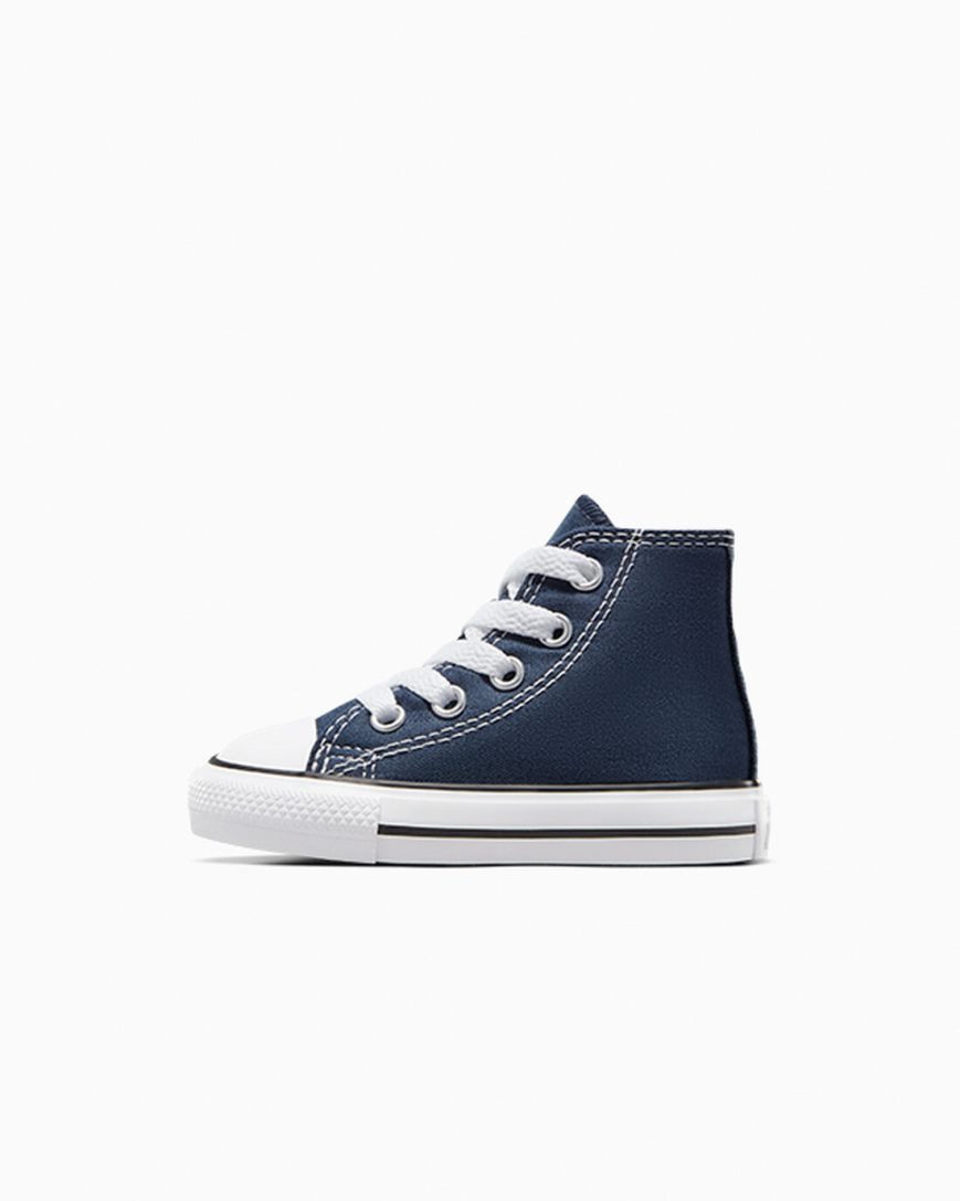 Tenis Converse Chuck Taylor All Star Classicos Cano Alto Menina Azul Marinho | PT A0085T9